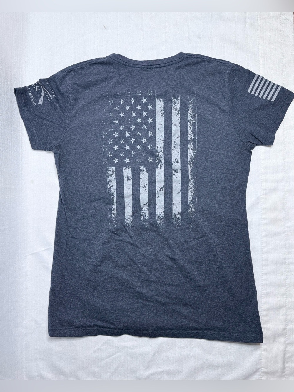 Grunt Style South Elgin Police T-Shirt Heather Navy Distressed Graphic XL - Picture 8 of 9